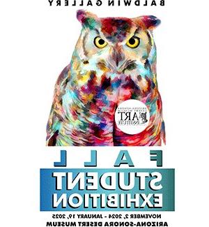 graphic of a painted owl with text that reads 